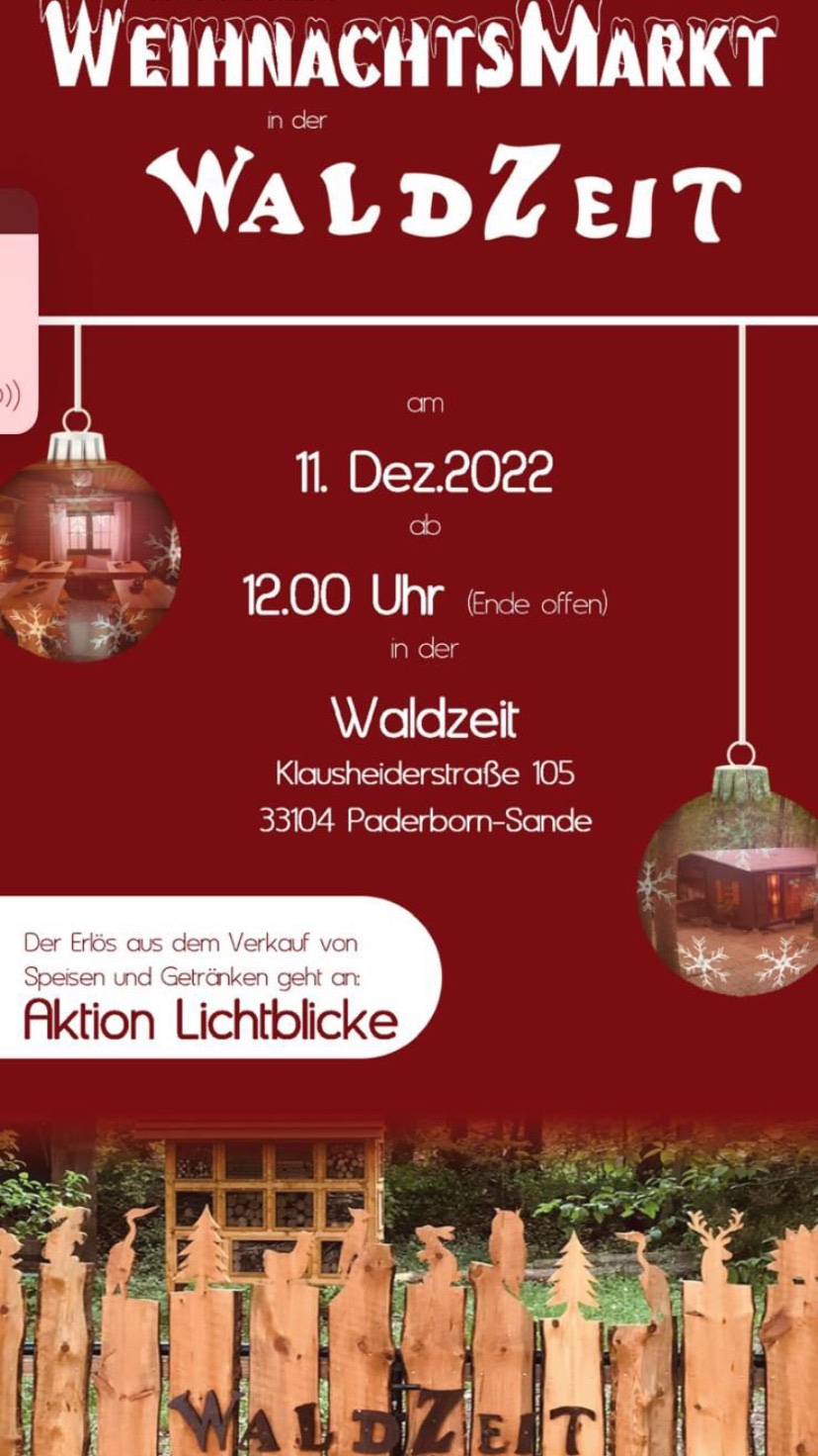 Weihnachtsmarkt in der Waldzeit in Sande